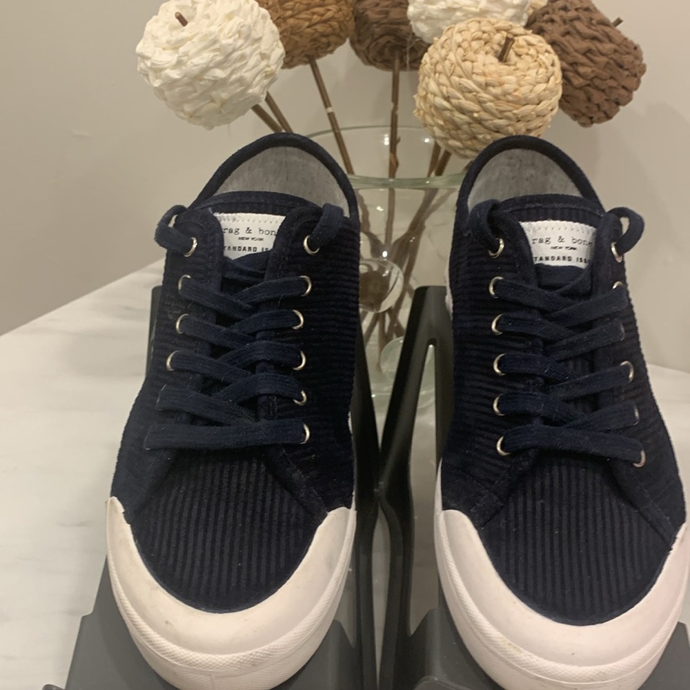Rag & Bone Standard Issue Cord Sneaker in Navy EU 40 - Picture 2 of 10